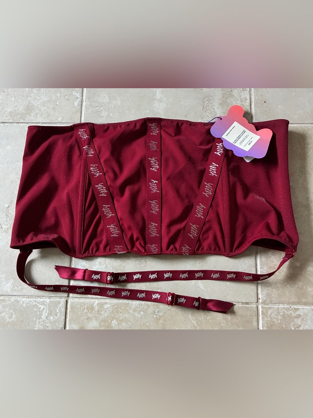 NWT YITTY by Lizzo Spotlight Waist Shaper in Shimmered Merlot size 5X